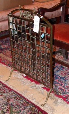 Lot 496 - Georgian Style Brass Fire Screen Height 29 1/2...