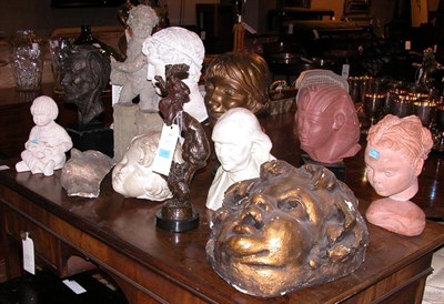 Lot 309 - Miscellaneous Group of Busts and Masks...