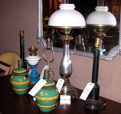 Lot 323 - Miscellaneous Group of Seven Lamps Including a...