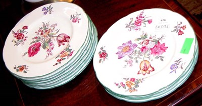 Lot 670 - Eleven Coalport Porcelain Dessert Plates...