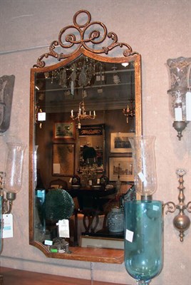 Lot 452 - Continental Style Gilt Mirror Height 49 inches,...
