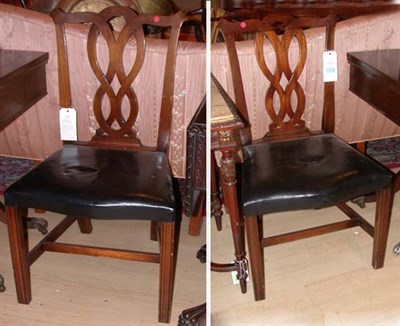 Lot 503 - Pair of Georgian Style Leather Upholstered...