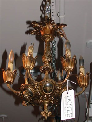 Lot 470 - Byzantine Style Gilt-Metal Six-Light Chandelier