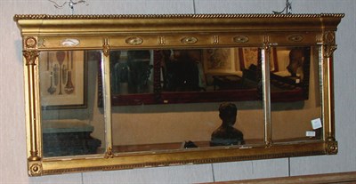 Lot 1212 - Gilt Framed Overmantel Mirror Height 24 inches,...
