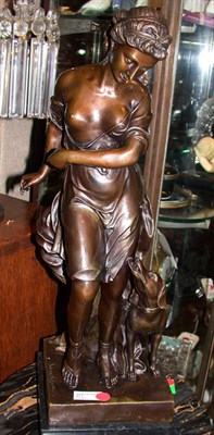 Lot 1544 - Bronze Classical Figure with Dog Signed....