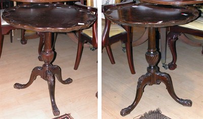 Lot 235 - Two Georgian Style Mahogany Tripod Tables...