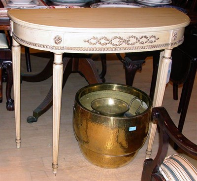 Lot 229 - Louis XVI Style Painted Demilune Console...