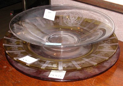 Lot 237 - Three Glass Serving Dishes Including two...