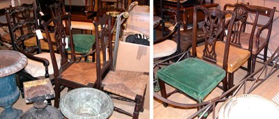 Lot 145 - Six Georgian Style Mahogany Chairs Including...