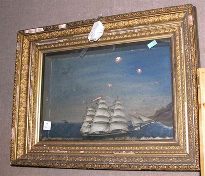 Lot 156 - Sailing Ship Picture in a Rococo Style Gilt...