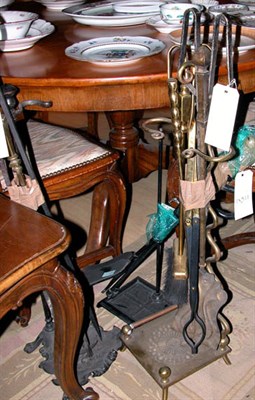 Lot 177 - Three Sets of Fireplace Tools