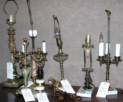 Lot 203 - Miscellaneous Group of Seven Lamps Including...