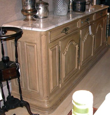 Lot 221 - Louis XV Provincial Style Marble Top Fruitwood...