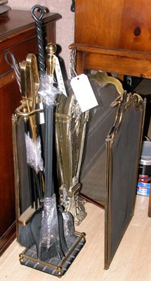 Lot 231 - Miscellaneous Group of Brass Fireplace...