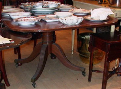 Lot 233 - Georgian Style Mahogany Pedestal Dining Table...