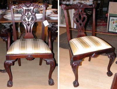 Lot 234 - Three Georgian Style Mahogany Chairs Including...