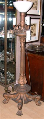 Lot 236 - Rococo Style Painted Iron Four-Light Floor Lamp