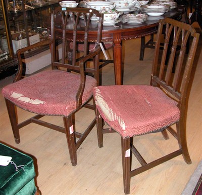 Lot 273 - Set of Four Georgian Style Mahogany Dining...