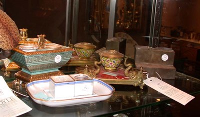 Lot 437 - Miscellaneous Group of Four Inkstands...