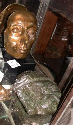 Lot 445 - Two Masks Comprising a hardstone mask and a...