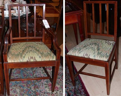 Lot 482 - Set of Six Georgian Style Mahogany Dining...