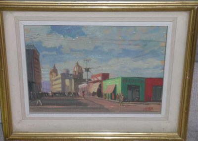Lot 44 - Piero Monti 20th Century STREET IN MEXICO...