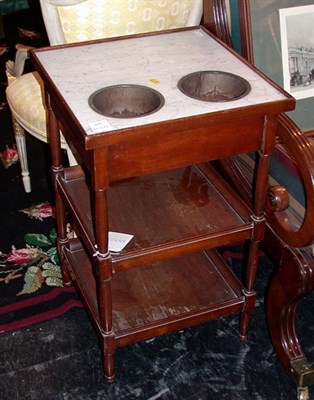 Lot 627 - Directoire Style White Marble Top Walnut...