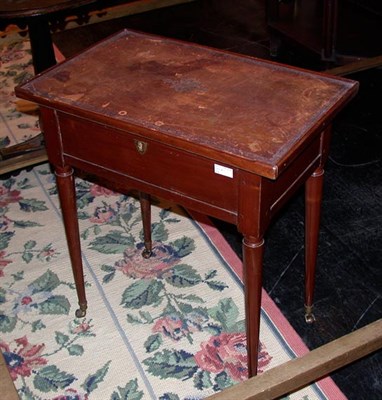 Lot 1169 - Louis XVI Style Leather Top Fruitwood Lift-Top...