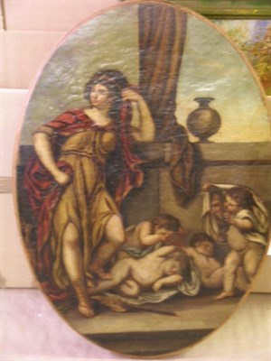 Lot 1037 - After Angelika Kauffmann THREE MUSES Oils on...
