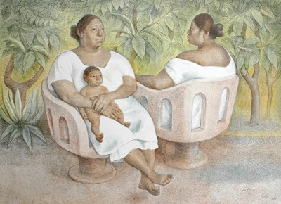 Lot 2309 - Francisco Zuniga YUCATECAS EN EL PARQUE (NOT...