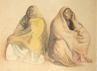 Lot 2308 - Francisco Zuniga DOS FIGURAS SENTADAS (B. 61)...