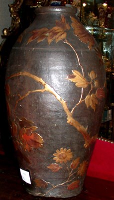 Lot 1362 - Japanese Pottery Painted and Parcel Gilt Vase...