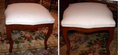 Lot 1649 - Pair of Louis XV Style Upholstered Fruitwood...
