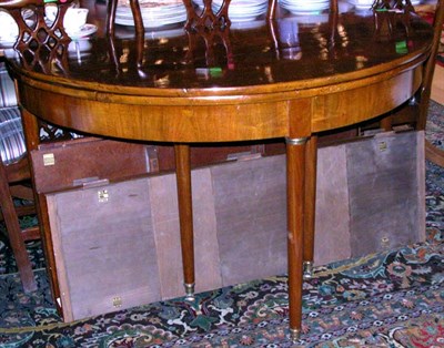Lot 652 - Directoire Walnut Dining Table with Two Leaves...