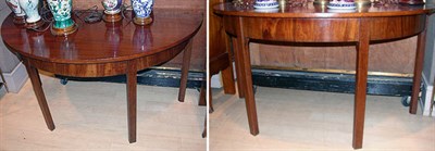 Lot 1317 - Pair of Directoire Style Mahogany D-Shaped...