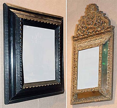 Lot 340 - Flemish Ebonized Mirror Height 25 1/2 inches,...