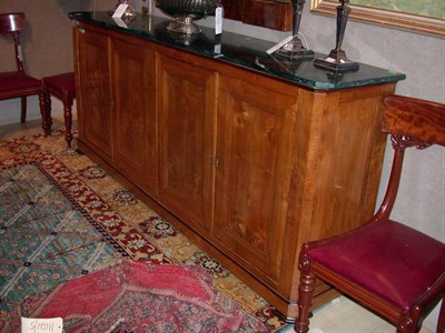 Lot 603 - Charles X Verde Antico Marble Top Walnut...