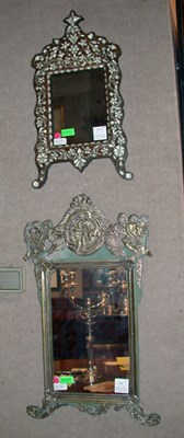 Lot 609 - Syrian Mother-of-Pearl Inlaid Mirror; Together...