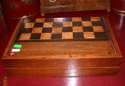 Lot 1656 - Mahogany Folding Checker Board