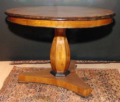 Lot 262 - Biedermeier Walnut Center Table Height 29 1/2...