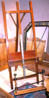 Lot 381 - Oak Easel; Together with a Charles X Loom...