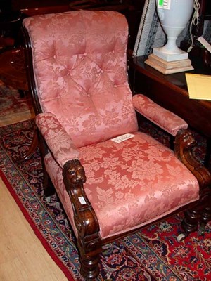 Lot 1439 - Victorian Gothic Style Carved Oak Armchair