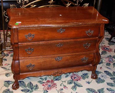 Lot 1156 - Dutch Rococo Style Oak Three-Drawer Commode...