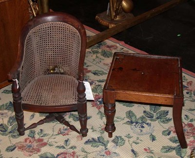 Lot 1164 - William IV Mahogany and Caned Child's Highchair