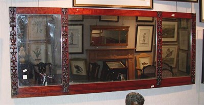 Lot 1204 - Mahogany Overmantel Mirror Height 36 inches,...