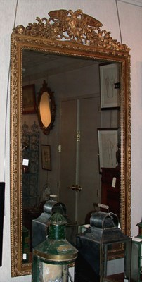 Lot 1129 - Louis XVI Style Gilt-Wood Mirror Surmounted...