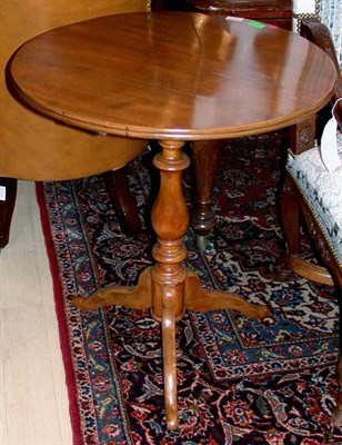 Lot 1444 - Continental Circular Fruitwood Tripod Table...