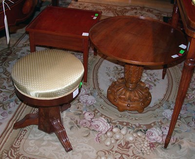 Lot 425 - Group of Two Tables and a Piano Stool...