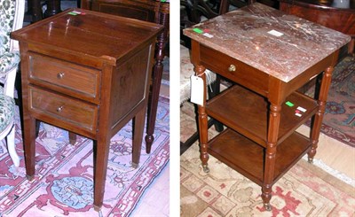 Lot 506 - Two French Provincial Fruitwood Side Tables...