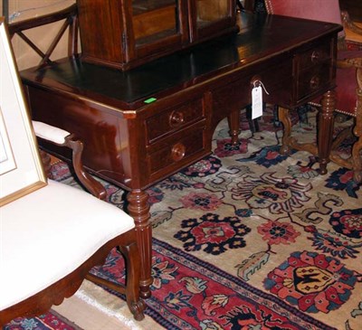 Lot 411 - Louis Philippe Leather Top Mahogany Desk...
